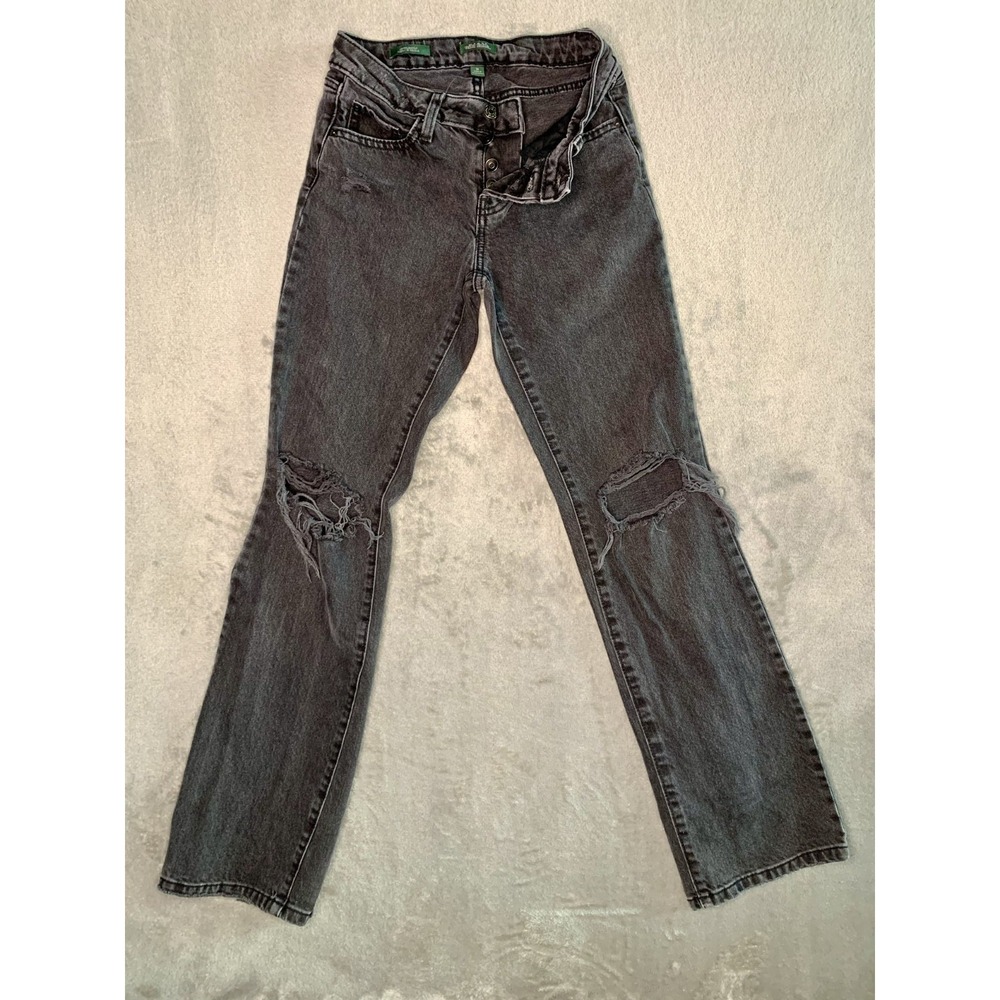 Wild Fable Women's Low-Rise Bootcut Distressed Button-Fly Jeans Size 00